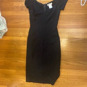 Tadashi Shoji Black Midi Dress